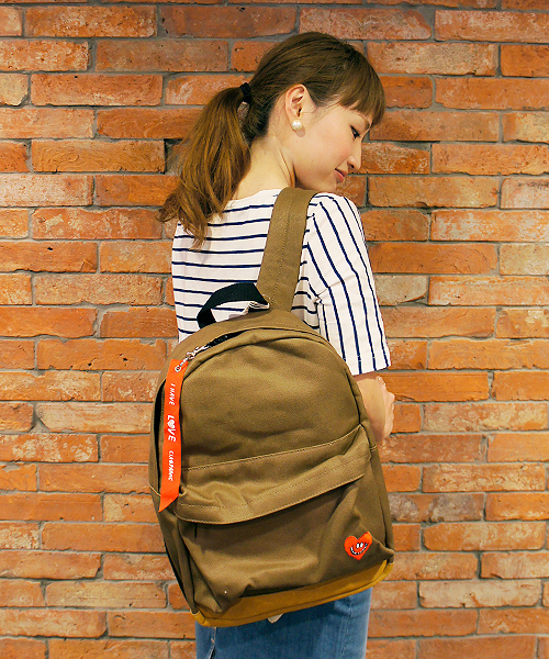 CIAOPANIC（チャオパニック）の「【I HAVE LOVE】　SANDDAYPACK（バックパック/リュック・レディース・ブラック/レッド/ベージュ/ネイビー・FREE）」の3枚目の写真
