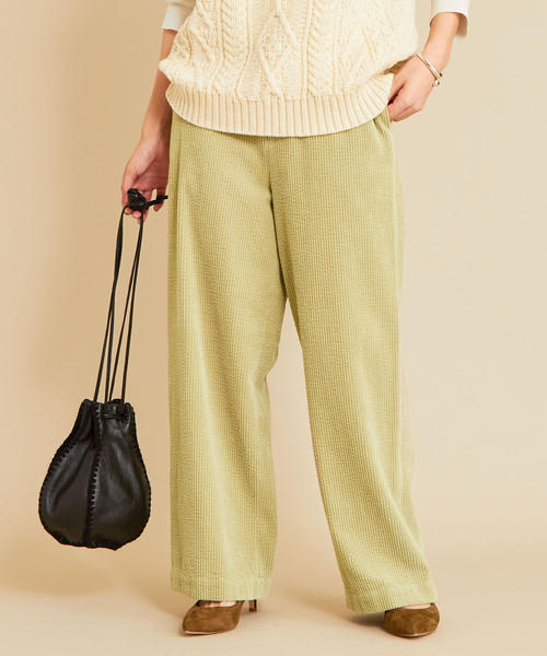 BEAUTY&YOUTH UNITED ARROWS（ビューティーアンドユースユナイテッドアローズ）の「BY∴ コーデュロイワイドパンツ -ウォッシャブル-о（その他パンツ・レディース・ライム/ライラック/オフホワイト・SMALL/MEDIUM）」の18枚目の写真