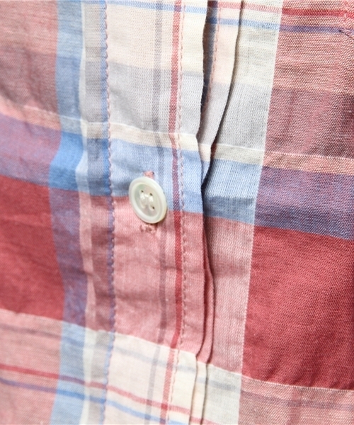 goa(ゴア)の「C/麻チェックカシュクールシャツ(シャツ/ブラウス・レディース・ブラウン/ブルー/ネイビー/レッド・FREE)」の13枚目の写真
