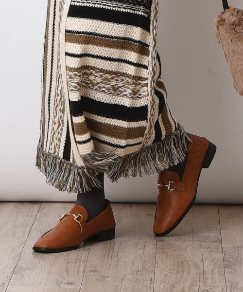 INTERPLANET（インタープラネット）の「ビット付２ＷＡＹローファー（ローファー・レディース・ブラック/キャメル・23.5cm/24.5cm）」の2枚目の写真