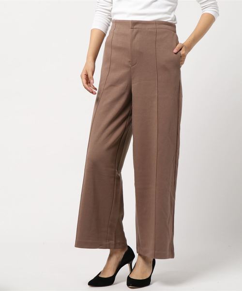 KOBE LETTUCE（コウベレタス）の「センターピンタックワイドパンツ（その他パンツ・レディース・ブラック/モカ/ベージュ系その他/チャコール・FREE）」の7枚目の写真