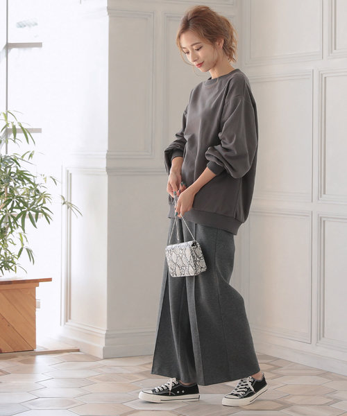 KOBE LETTUCE（コウベレタス）の「センターピンタックワイドパンツ（その他パンツ・レディース・ブラック/モカ/ベージュ系その他/チャコール・FREE）」の13枚目の写真