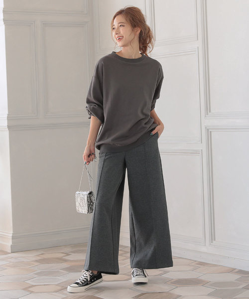 KOBE LETTUCE（コウベレタス）の「センターピンタックワイドパンツ（その他パンツ・レディース・ブラック/モカ/ベージュ系その他/チャコール・FREE）」の14枚目の写真