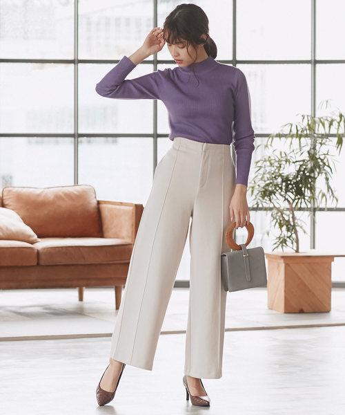 KOBE LETTUCE（コウベレタス）の「センターピンタックワイドパンツ（その他パンツ・レディース・ブラック/モカ/ベージュ系その他/チャコール・FREE）」の15枚目の写真