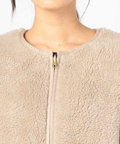 NOLLEY’S（ノーリーズ）の「リバーシブルボアコート（その他アウター・レディース・ベージュ/オフホワイト・38/36）」の6枚目の写真