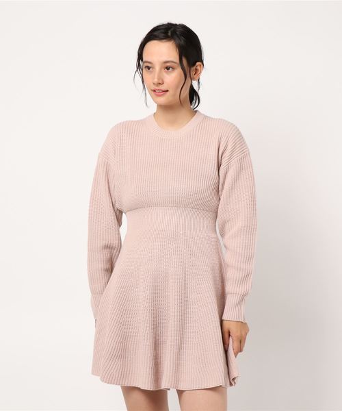 KOBE LETTUCE（コウベレタス）の「［ストレートorフレア］2typeニットワンピース（ワンピース・レディース・ブラック/ネイビー/アイボリー/ホワイト系その他/ブラック系その他/ベージュ系その他/ブルー系その他/ピンク系その他/グレイッシュベージュ/ピンク系その他2・1/2）」の10枚目の写真