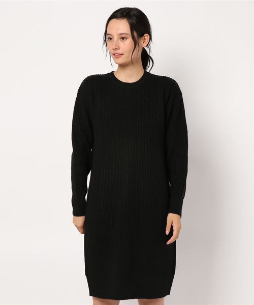 KOBE LETTUCE（コウベレタス）の「［ストレートorフレア］2typeニットワンピース（ワンピース・レディース・ブラック/ネイビー/アイボリー/ホワイト系その他/ブラック系その他/ベージュ系その他/ブルー系その他/ピンク系その他/グレイッシュベージュ/ピンク系その他2・1/2）」の4枚目の写真