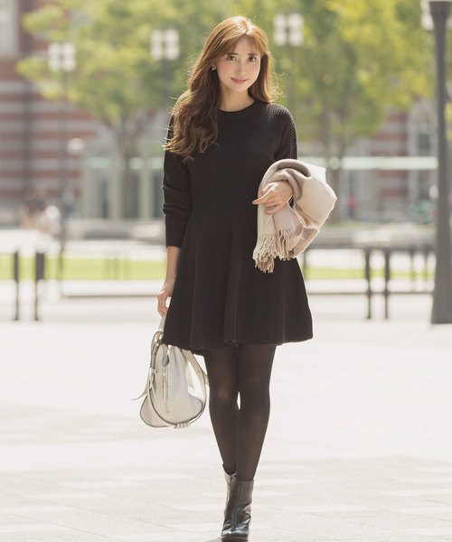 KOBE LETTUCE（コウベレタス）の「［ストレートorフレア］2typeニットワンピース（ワンピース・レディース・ブラック/ネイビー/アイボリー/ホワイト系その他/ブラック系その他/ベージュ系その他/ブルー系その他/ピンク系その他/グレイッシュベージュ/ピンク系その他2・1/2）」の22枚目の写真