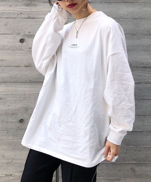 PAGEBOY(ページボーイ)の「ルーズロゴロンT(Tシャツ/カットソー・レディース・ブラック/ブラウン/オフホワイト/ブルー系その他・FREE)」の2枚目の写真