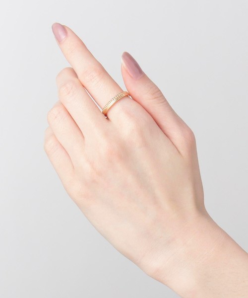 COCOSHNIK(ココシュニック)の「K10甲丸2連×丸玉 リング(リング・レディース・ホワイト系その他7・10号/14号/12号)」の15枚目の写真