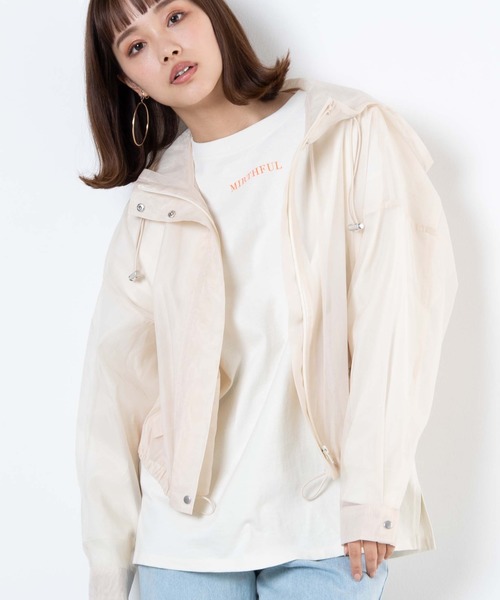 WEGO(ウィゴー)の「WEGO/シアーマウンテンパーカー(マウンテンパーカー・レディース・ピンク/ブラック/ナチュラル・FREE)」の3枚目の写真