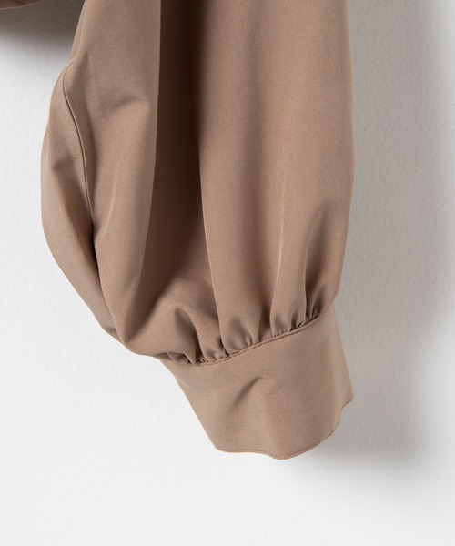 WEGO(ウィゴー)の「WEGO/レースアップオープンカラーシャツ(シャツ/ブラウス・レディース・ブラック/ベージュ・FREE)」の8枚目の写真