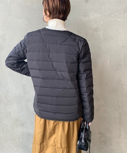 Vincent et Mireille（バンソンエミレイユ）の「[Vincent et Mireille/ヴァンソン エ ミレイユ] ステッチレスライトダウンカーディガン（ダウンジャケット/コート・レディース・ブラック/ベージュ・34/36/40/42）」の12枚目の写真