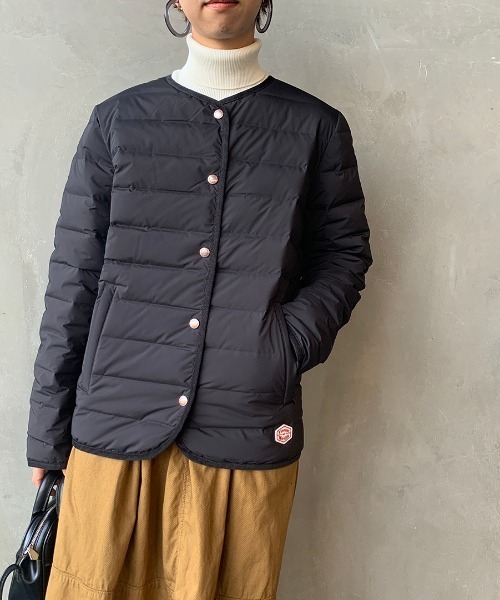 Vincent et Mireille（バンソンエミレイユ）の「[Vincent et Mireille/ヴァンソン エ ミレイユ] ステッチレスライトダウンカーディガン（ダウンジャケット/コート・レディース・ブラック/ベージュ・34/36/40/42）」の19枚目の写真