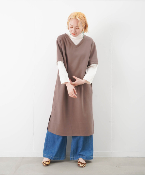 Rodeo ロデオ Luck レイヤードハイネックワンピース ワンピース Luca ロデオ Luca Lady Lady Luck Luca ルカ レディラックルカ のファッション