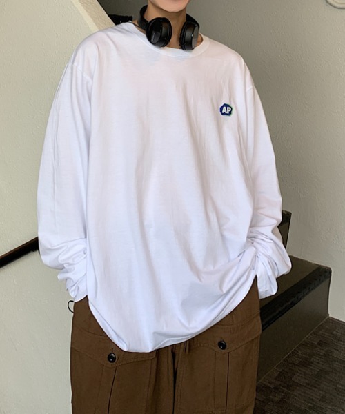 MGV(エムジーヴィー)の「オーバーサイズワンポイントロンT(Tシャツ/カットソー・メンズ・ホワイト/ブラック/ライム/ブルー・MEDIUM/LARGE/X-LARGE)」の6枚目の写真