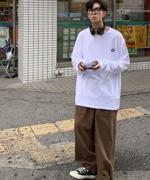 MGV(エムジーヴィー)の「オーバーサイズワンポイントロンT(Tシャツ/カットソー・メンズ・ホワイト/ブラック/ライム/ブルー・MEDIUM/LARGE/X-LARGE)」の7枚目の写真