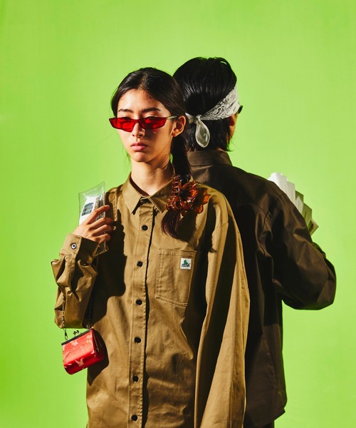 FULL-BK（フルビーケー）の「∴WEGO/FULL-BK ワークシャツ（シャツ/ブラウス・メンズ・ベージュ/カーキ・LARGE/MEDIUM）」の4枚目の写真