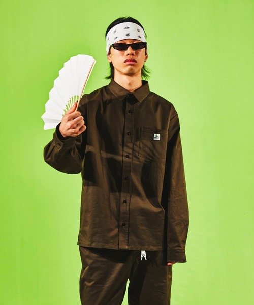 FULL-BK（フルビーケー）の「∴WEGO/FULL-BK ワークシャツ（シャツ/ブラウス・メンズ・ベージュ/カーキ・LARGE/MEDIUM）」の8枚目の写真