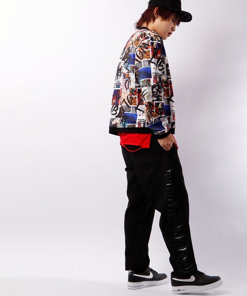 RE730(アールイーセブンサーティー)の「RE730 サイドダメージワイドテーパードデニムパンツ(デニムパンツ・メンズ・サックスブルー/ホワイト/ブラック・S/M/L)」の6枚目の写真