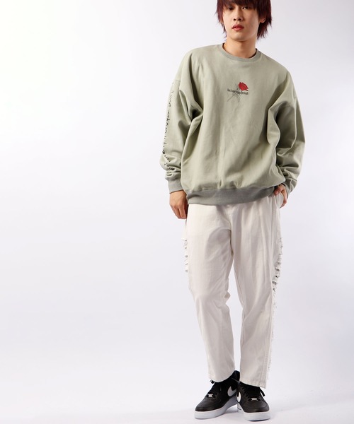 RE730(アールイーセブンサーティー)の「RE730 サイドダメージワイドテーパードデニムパンツ(デニムパンツ・メンズ・サックスブルー/ホワイト/ブラック・S/M/L)」の10枚目の写真