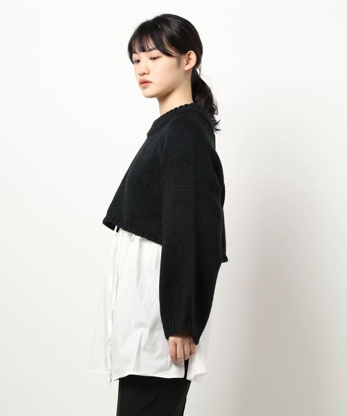 Chico(チコ)の「ショート丈ニットチュニックブラウスセット(ニット Chico(チコ)の「ショート丈ニットチュニックブラウスセット(ニット