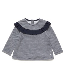 PETIT BATEAU（プチバトー）の「ウール＆コットンミラレ長袖カットソー（Tシャツ/カットソー・キッズ）」