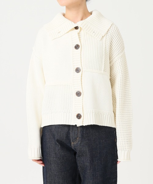 SLOBE citron.（スローブシトロン）の「SLOBE citron. パッチワークニットカーディガン◆（カーディガン/ボレロ・レディース・パープル/ナチュラル・FREE）」の17枚目の写真