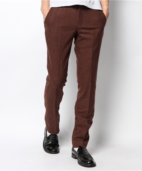 MORGAN HOMME（モルガンオム）の「ウールアッシュパンツ（デニムパンツ・メンズ・グレー/ブラウン・LARGE/MEDIUM/AL/SMALL）」の2枚目の写真