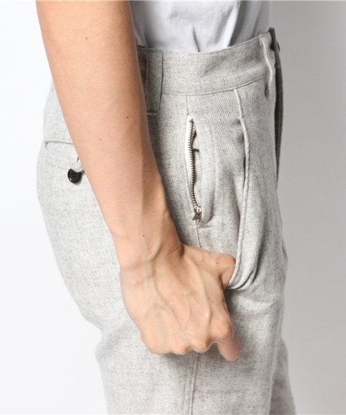 MORGAN HOMME（モルガンオム）の「ウールアッシュパンツ（デニムパンツ・メンズ・グレー/ブラウン・LARGE/MEDIUM/AL/SMALL）」の7枚目の写真