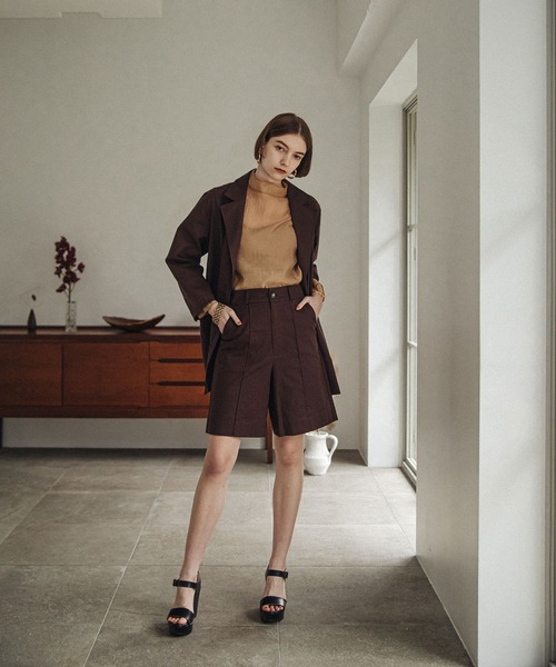 ACCL（エーシーシーエル）の「リネンセットアップパンツ（その他パンツ・レディース・ブラウン/カーキ・SMALL/MEDIUM）」の5枚目の写真