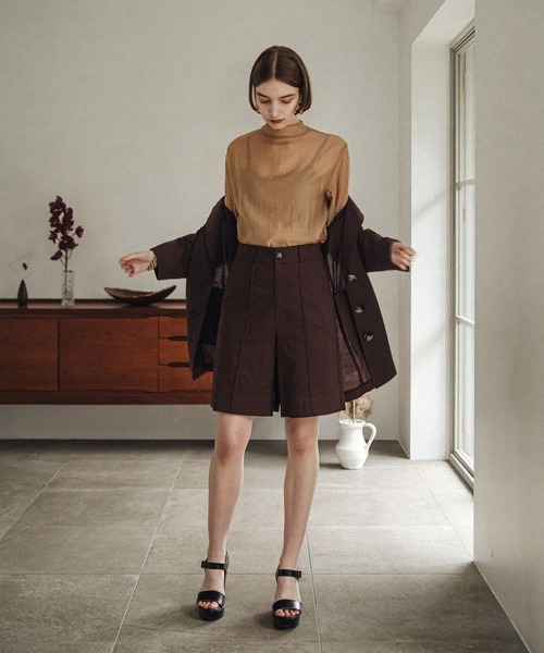 ACCL（エーシーシーエル）の「リネンセットアップパンツ（その他パンツ・レディース・ブラウン/カーキ・SMALL/MEDIUM）」の6枚目の写真