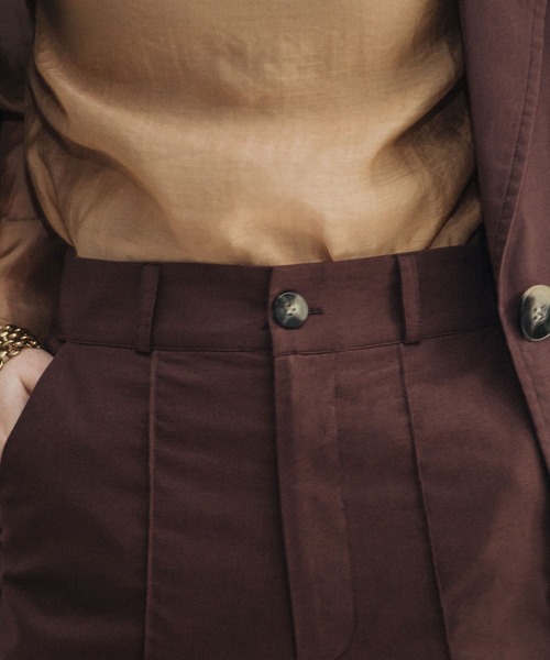 ACCL（エーシーシーエル）の「リネンセットアップパンツ（その他パンツ・レディース・ブラウン/カーキ・SMALL/MEDIUM）」の8枚目の写真