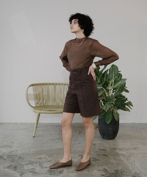 ACCL（エーシーシーエル）の「リネンセットアップパンツ（その他パンツ・レディース・ブラウン/カーキ・SMALL/MEDIUM）」の9枚目の写真