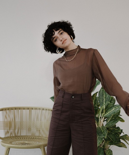 ACCL（エーシーシーエル）の「リネンセットアップパンツ（その他パンツ・レディース・ブラウン/カーキ・SMALL/MEDIUM）」の10枚目の写真