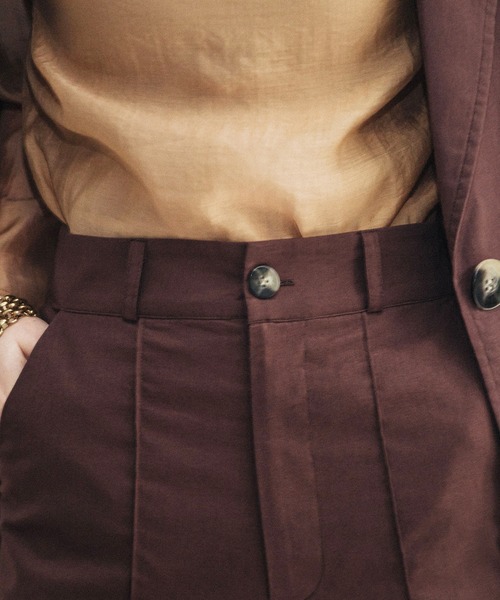 ACCL（エーシーシーエル）の「リネンセットアップパンツ（その他パンツ・レディース・ブラウン/カーキ・SMALL/MEDIUM）」の15枚目の写真