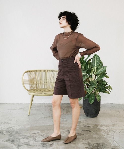 ACCL（エーシーシーエル）の「リネンセットアップパンツ（その他パンツ・レディース・ブラウン/カーキ・SMALL/MEDIUM）」の16枚目の写真