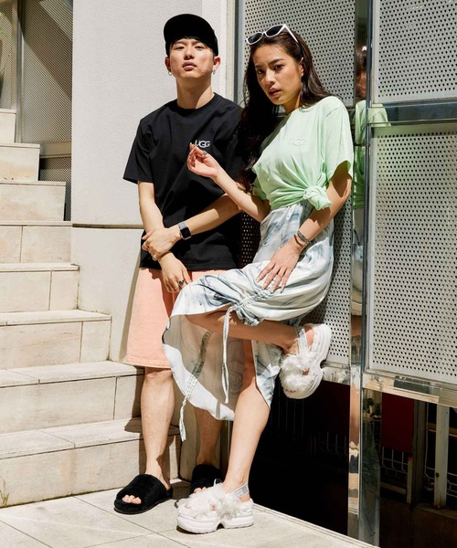 UGG（アグ）の「UGG@mos ロゴ刺繍 Tシャツ（Tシャツ/カットソー・レディース・ホワイト/グリーン/ブルー/ブラック/オレンジ/ベージュ/レッド・L/XL/M）」の12枚目の写真