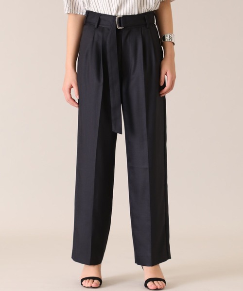 INED（イネド）の「リネンライクテーパードパンツ《ASAKO》（その他パンツ・レディース・ブラック/パープル/アイボリー・11号/9号/7号）」の5枚目の写真