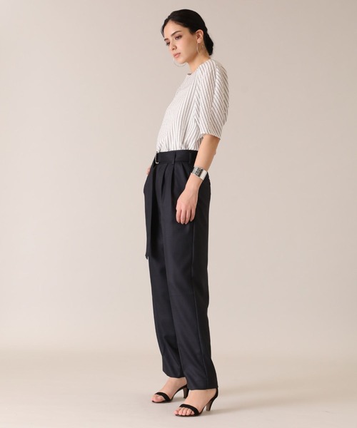 INED（イネド）の「リネンライクテーパードパンツ《ASAKO》（その他パンツ・レディース・ブラック/パープル/アイボリー・11号/9号/7号）」の10枚目の写真