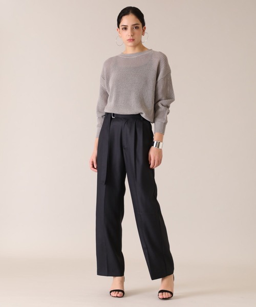 INED（イネド）の「リネンライクテーパードパンツ《ASAKO》（その他パンツ・レディース・ブラック/パープル/アイボリー・11号/9号/7号）」の11枚目の写真