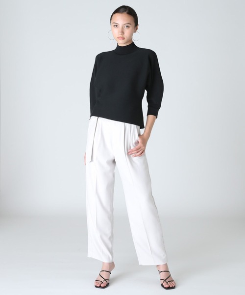 INED（イネド）の「リネンライクテーパードパンツ《ASAKO》（その他パンツ・レディース・ブラック/パープル/アイボリー・11号/9号/7号）」の12枚目の写真