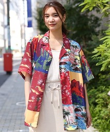 【ユニセックス】パッチワークアロハシャツ