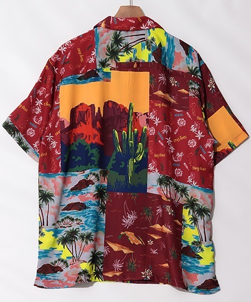 チチカカ（チチカカ）の「【ユニセックス】パッチワークアロハシャツ（シャツ/ブラウス・レディース・レッド/ネイビー・MEDIUM/LARGE）」の10枚目の写真