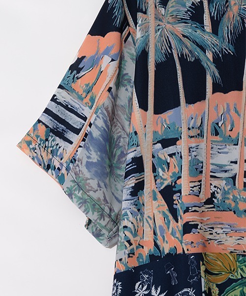 チチカカ（チチカカ）の「【ユニセックス】パッチワークアロハシャツ（シャツ/ブラウス・レディース・レッド/ネイビー・MEDIUM/LARGE）」の13枚目の写真