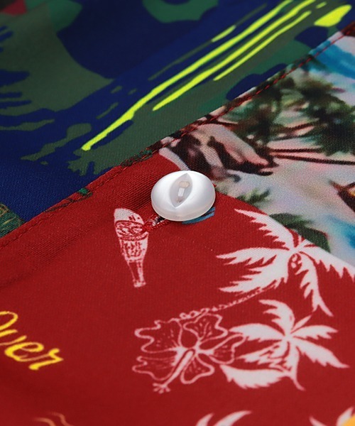 チチカカ（チチカカ）の「【ユニセックス】パッチワークアロハシャツ（シャツ/ブラウス・レディース・レッド/ネイビー・MEDIUM/LARGE）」の15枚目の写真