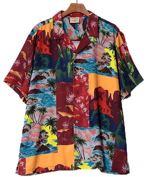 チチカカ（チチカカ）の「【ユニセックス】パッチワークアロハシャツ（シャツ/ブラウス・レディース・レッド/ネイビー・MEDIUM/LARGE）」の19枚目の写真