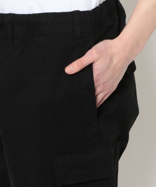 LUSOR（ルーソル）の「LUSOR（ルーソル）サテンストレッチカーゴパンツ（カーゴパンツ・メンズ・ブラック/ホワイト・MEDIUM/LARGE/SMALL）」の6枚目の写真