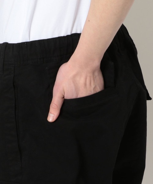 LUSOR（ルーソル）の「LUSOR（ルーソル）サテンストレッチカーゴパンツ（カーゴパンツ・メンズ・ブラック/ホワイト・MEDIUM/LARGE/SMALL）」の7枚目の写真