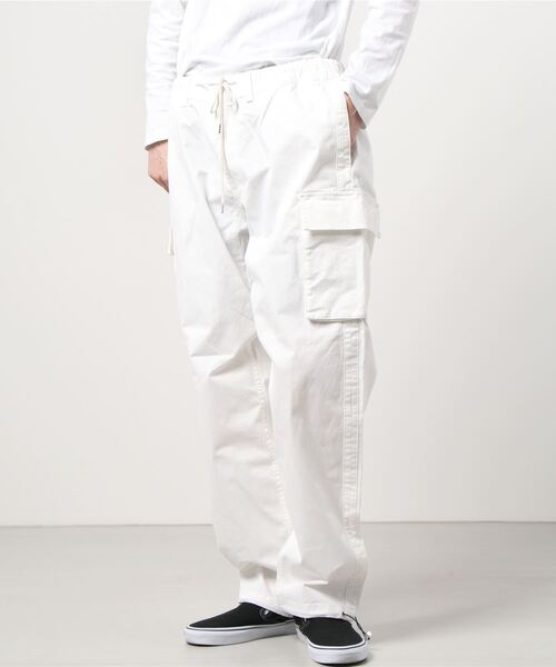 LUSOR（ルーソル）の「LUSOR（ルーソル）サテンストレッチカーゴパンツ（カーゴパンツ・メンズ・ブラック/ホワイト・MEDIUM/LARGE/SMALL）」の12枚目の写真